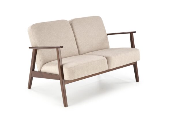 MILANO 2S sofa, smėlio CASTEL#15 / tamsus riešutas