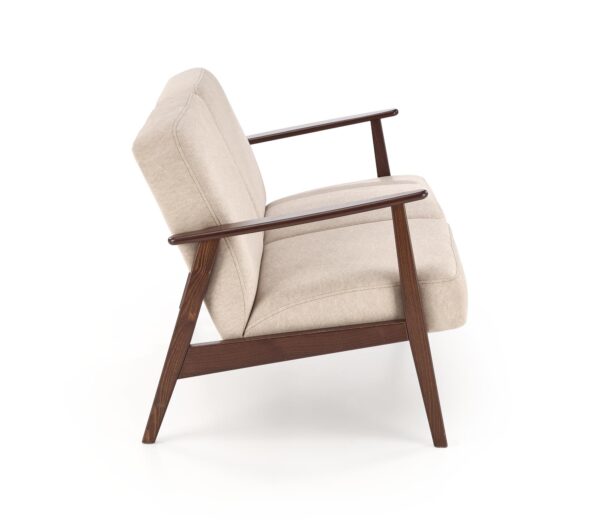 MILANO 2S sofa, smėlio CASTEL#15 / tamsus riešutas