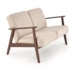 MILANO 2S sofa, smėlio CASTEL#15 / tamsus riešutas