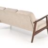 MILANO 3S sofa, smėlio CASTEL#15 / tamsus riešutas