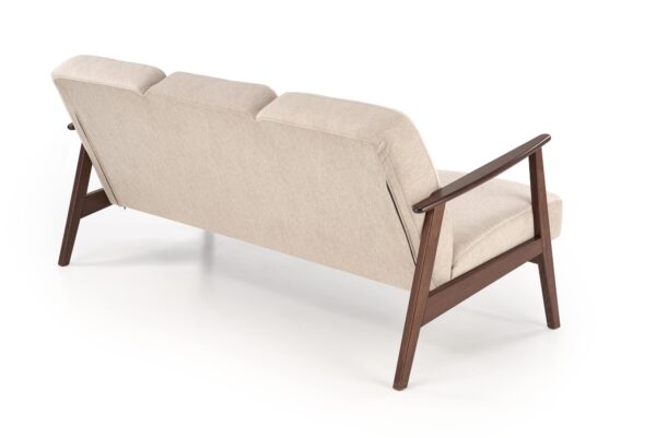 MILANO 3S sofa, smėlio CASTEL#15 / tamsus riešutas