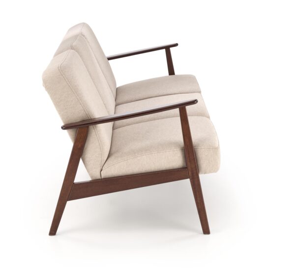 MILANO 3S sofa, smėlio CASTEL#15 / tamsus riešutas