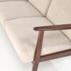 MILANO 3S sofa, smėlio CASTEL#15 / tamsus riešutas