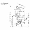 MASON biuro kėdė juoda