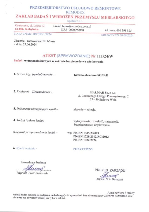 SONAR biuro kėdė, juoda