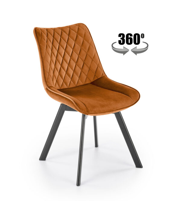 K520 kėdė, cinamono / juoda