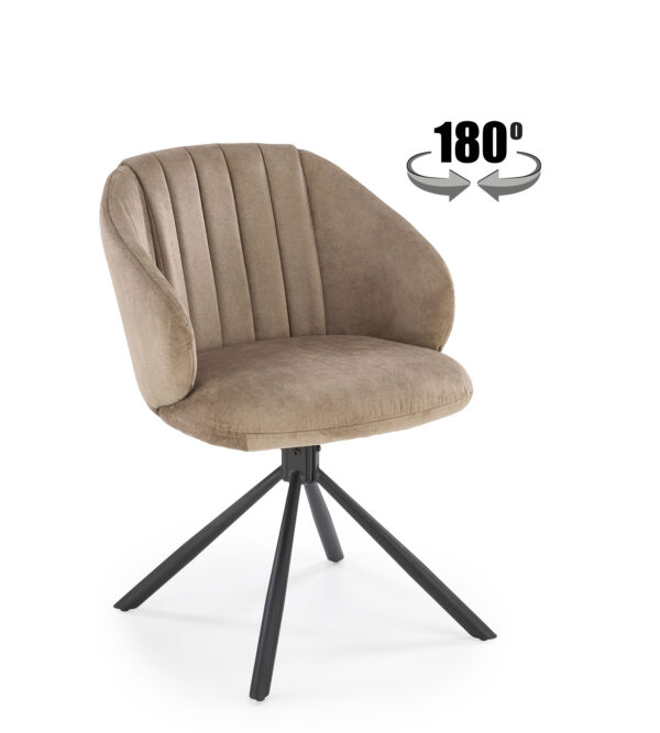 K533 kėdė, juoda / cappucino