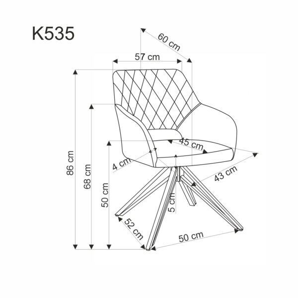K535 kėdė, smėlio