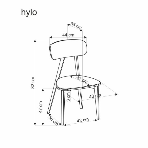5905248133105_11 HYLO kėdė, pilka