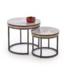 5905248134645_1 ITAKA 2 vnt. rinkinys coffe tables, pilkas marmuras / grafito