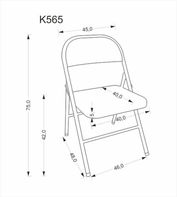 K565 kėdė spalva: balta