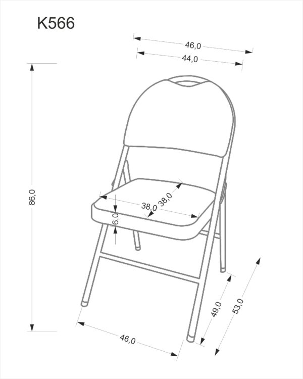 K566 kėdė spalva: juoda