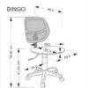 BINGO biuro kėdė różowy