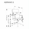 ADRIANO 2 biuro kėdė juoda