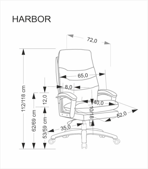 HARBOR biuro kėdė smėlio