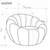 5905248134966_12 GASPAR 2 poilsio kėdė, smėlio