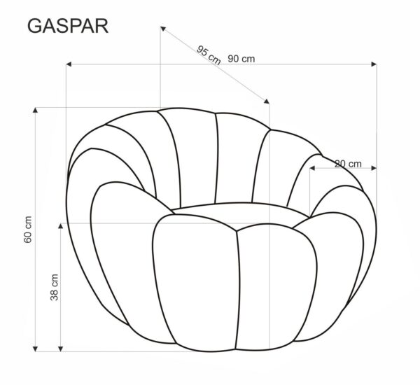 5905248134966_12 GASPAR 2 poilsio kėdė, smėlio