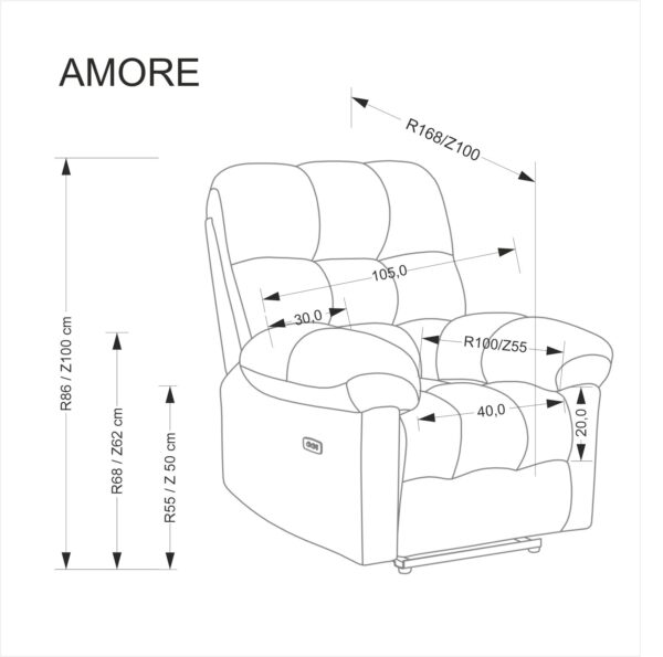 AMORE poilsio kėdė, smėlio
