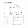 CARINIO poilsio kėdė, pilka