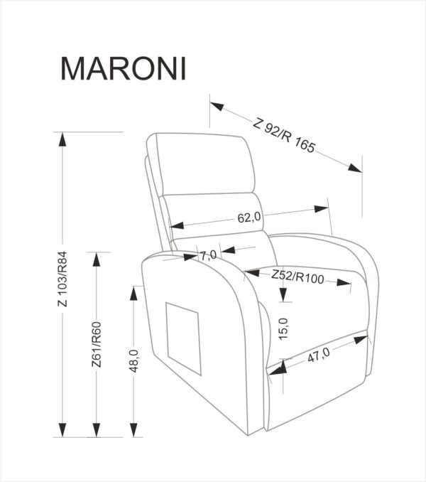 MARONI poilsio kėdė, smėlio
