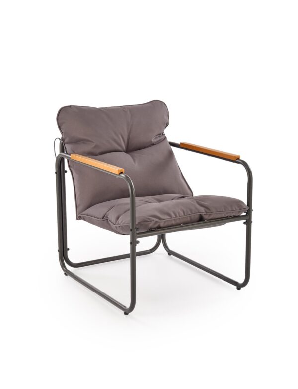 5905248135390_10 HUDSON lauko rinkinys (sofa, kėdė 2x, c. stalas), pilka / ruda