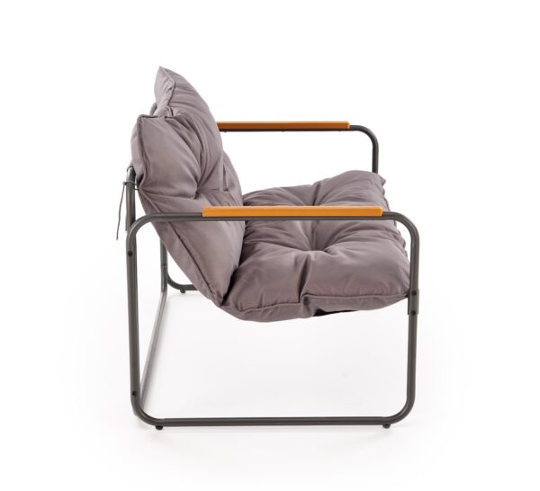 5905248135390_13 HUDSON lauko rinkinys (sofa, kėdė 2x, c. stalas), pilka / ruda