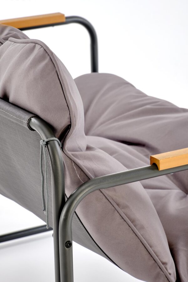 5905248135390_15 HUDSON lauko rinkinys (sofa, kėdė 2x, c. stalas), pilka / ruda