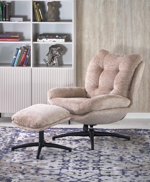 5905248135734_1 PESTO fotelis su ottoman / supimo funkcija funkcija, spalva: smėlio