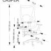 CASPER o.kėdė juoda