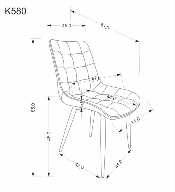 K580 kėdė, juoda