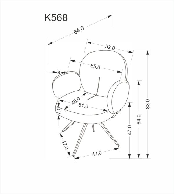 5905248136229_11 K568 kėdė, tamsi smėlio