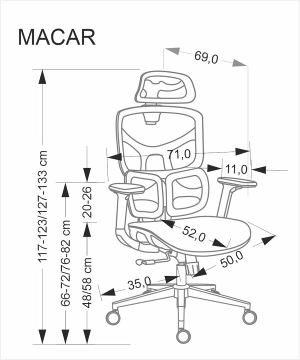 5905248136304_11 MACAR biuro kėdė, juoda