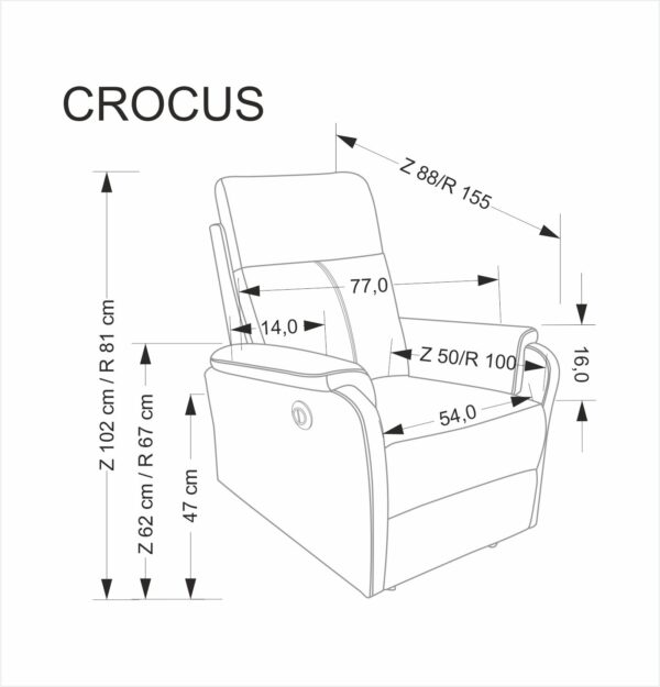 CROCUS elektrinis reglaineris, pilka