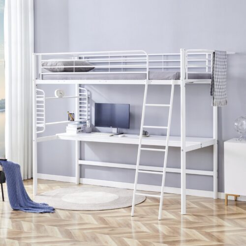 DOLCE bunk lova su rašomasis stalas ir organizer, balta