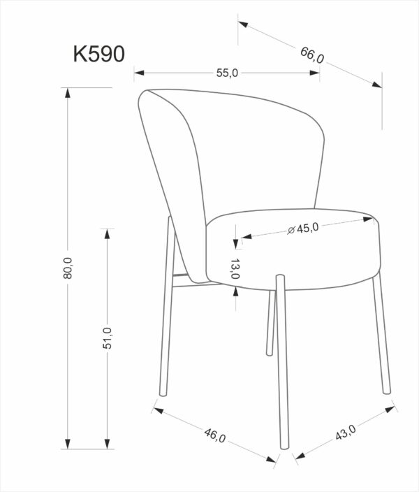 K590 kėdė, smėlio