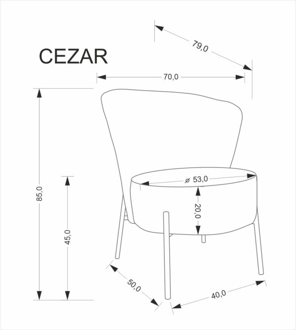 5905248136762_12 CEZAR l.kėdė, pilka