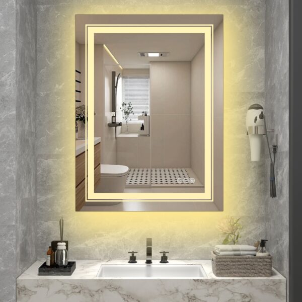VERO bathroom sieninis veidrodis, sidabrinė