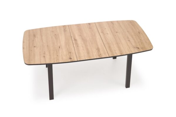 BARRIL išskleidžiamas stalas, spalva: artisan ąžuolas / juoda