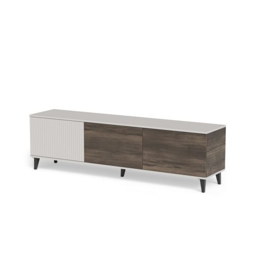 5905248137707_1 RANDOM 2 RTV-2 TV-stand, spalva: kašmyro / riešutas / juoda