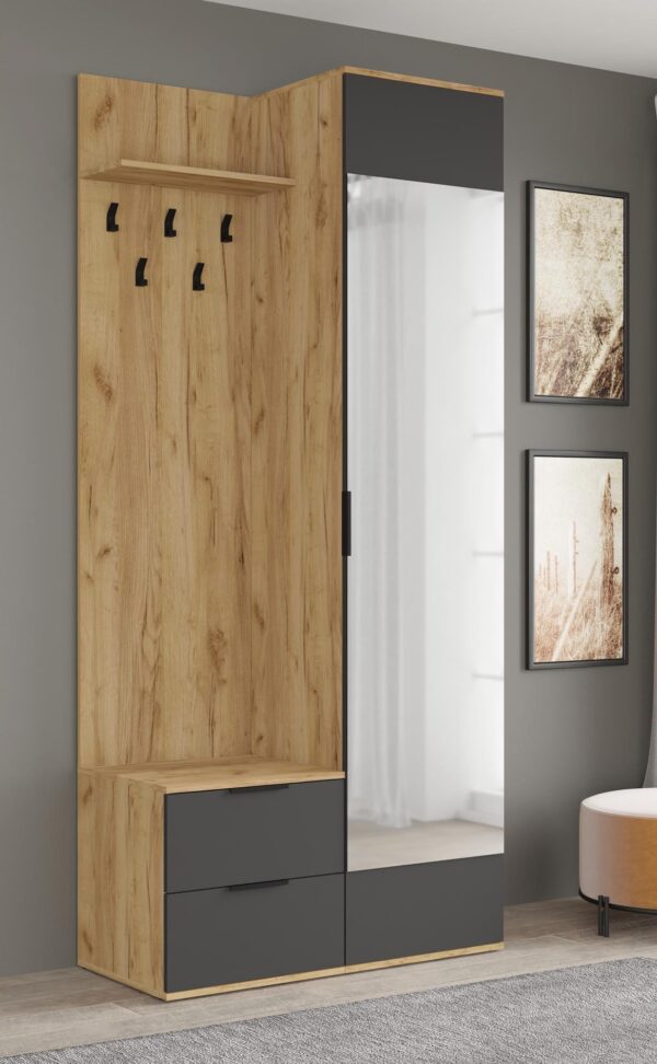 CORAL hall system auksinė ąžuolas / antracito