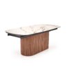 FLAVOR išskleidžiamas stalas, baltas marmuras / riešutas