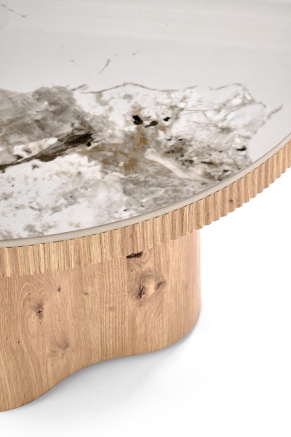 MAGNUM žurnalinis staliukas baltas marmuras / natūrali