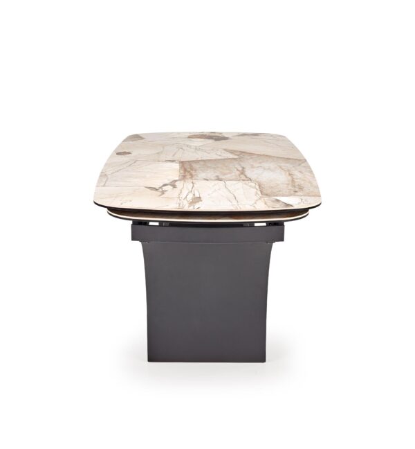 5905248140530_11 ALTER oval stalas, smėlio marmuras / juoda