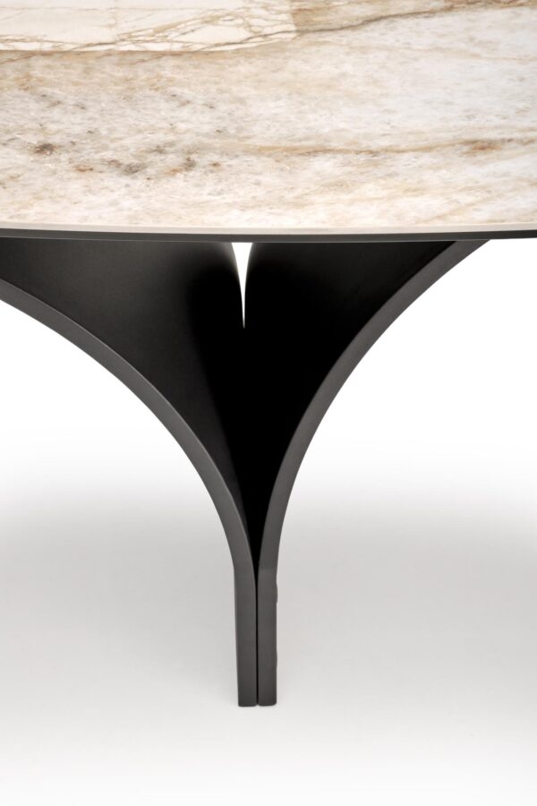 5905248140530_12 ALTER oval stalas, smėlio marmuras / juoda