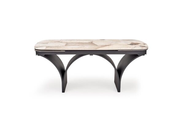5905248140530_15 ALTER oval stalas, smėlio marmuras / juoda