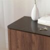 SOLANO KM-2 komoda warmia riešutas / juodas marmuras