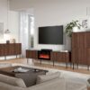 SOLANO RTV-2 RTV standchest warmia riešutas / juodas marmuras