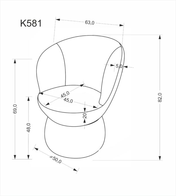 5905248156180_11 K581 kėdė, pilka
