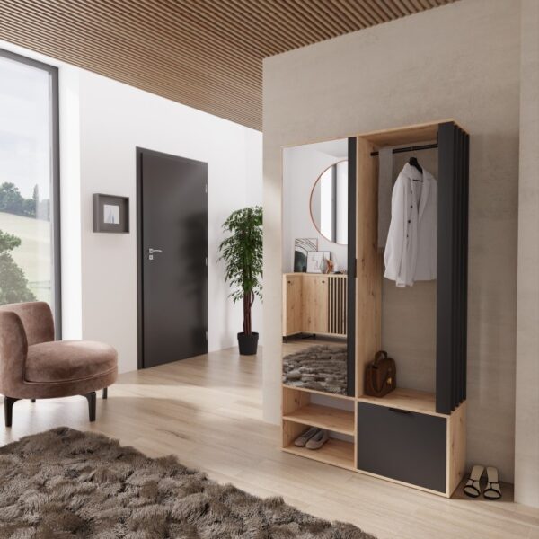 MILO hallway spinta artisan/juoda
