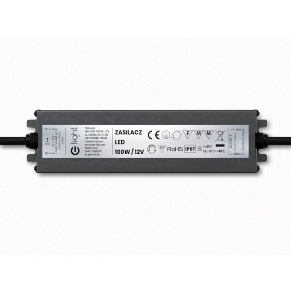 LED maitinimo šaltinis 100W IP67